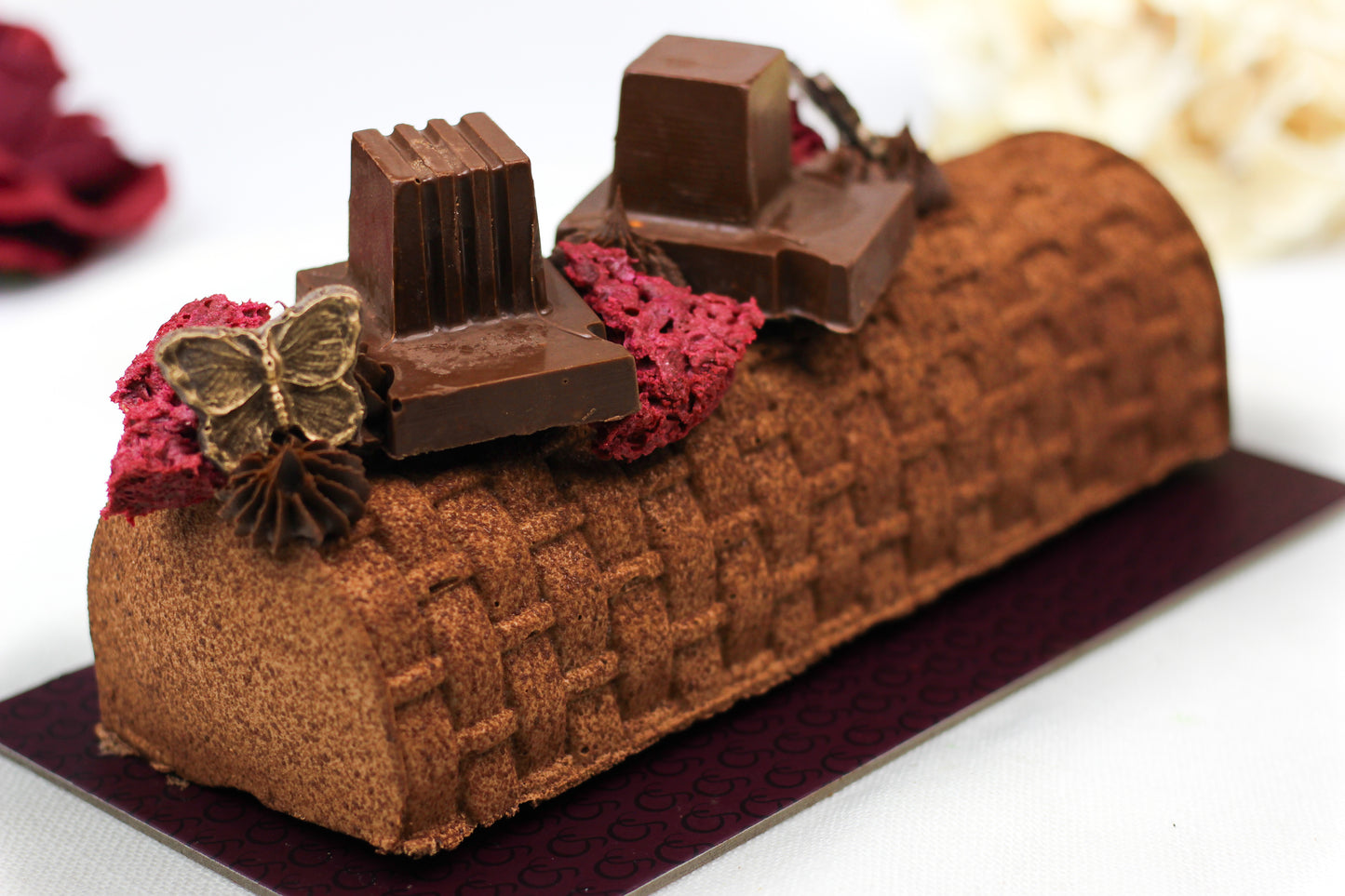 The Tefillin Chocolate Log Cake - PARVE
