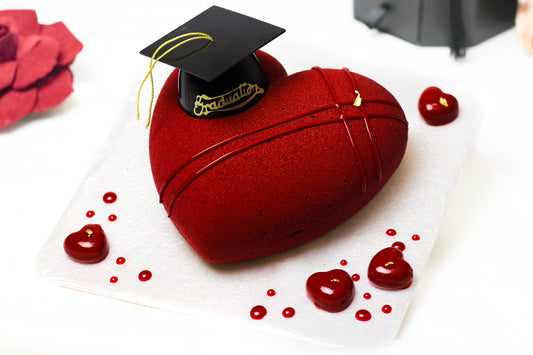 Graduation Large Plated Heart - Parve