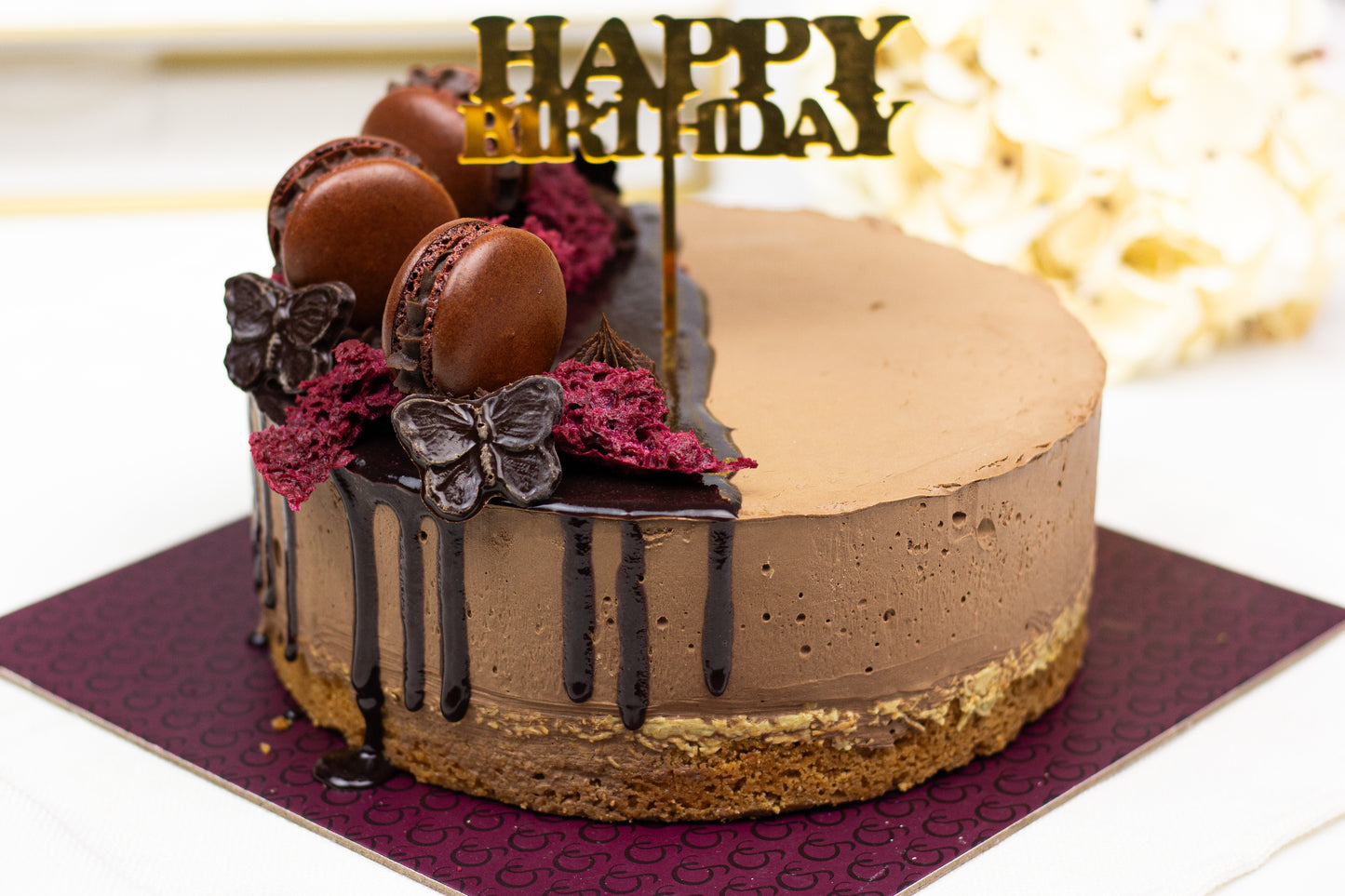 Elegant Dubai Birthday Cake - Parve