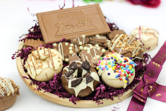 Menorah & Donut Chocolate Truffle Board - DAIRY