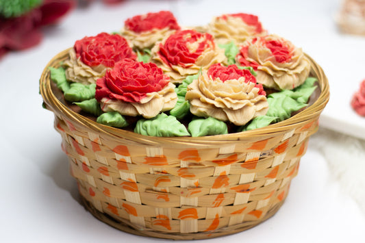 NEW!!! Peony Trifle Dubai Cheesecake Bouquet - Dairy