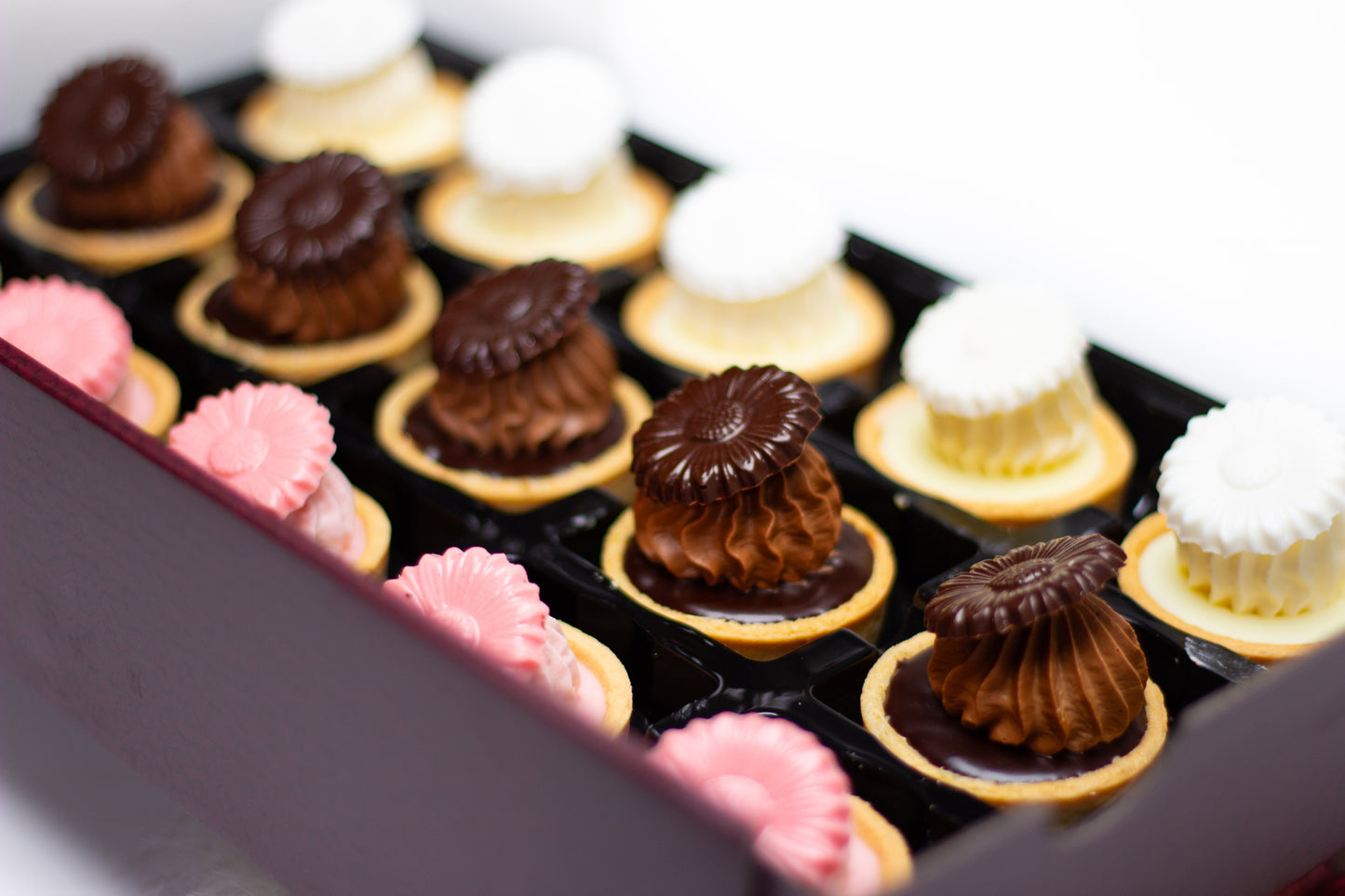 Milk Chocolate Floral Tarts - 15 Dairy Desserts
