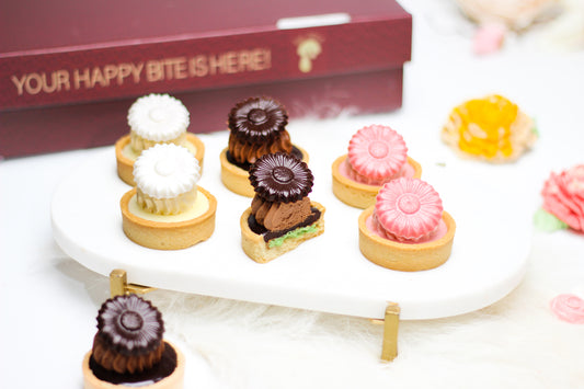 Milk Chocolate Floral Tarts - 15 Dairy Desserts