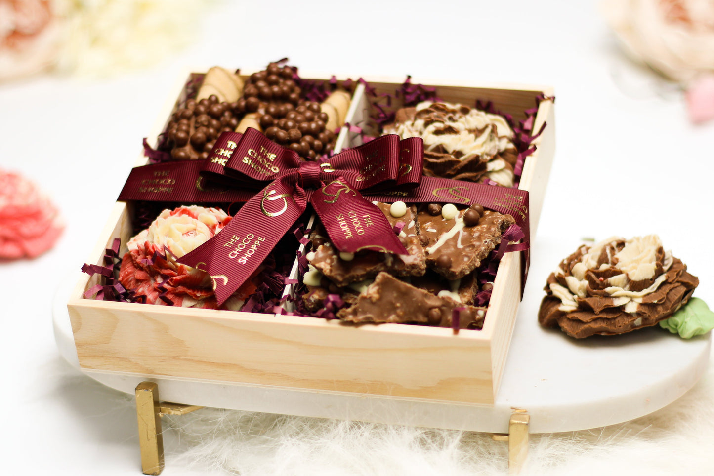 Wooden Flower Platter - Dairy