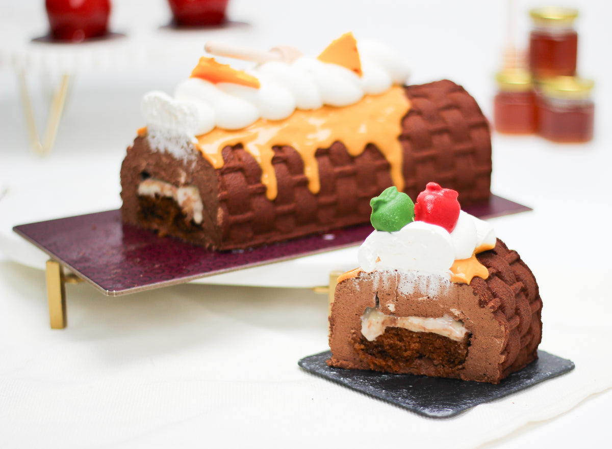 Honey & Chocolate Cream Log