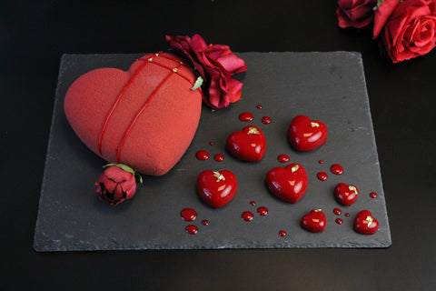 Ornate Rose Heart Platter